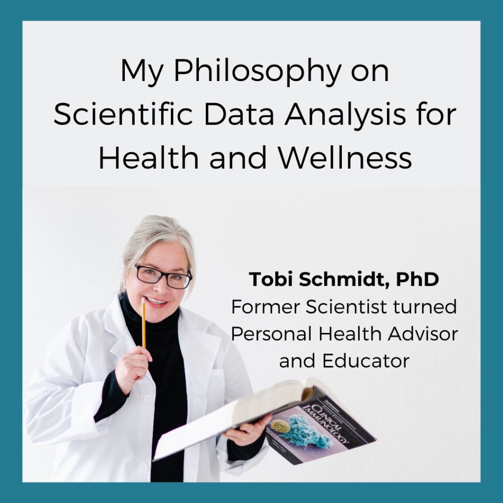 Dr. Tobi Schmidt explains scientific data analysis for lifestyle choices in health and wellness
